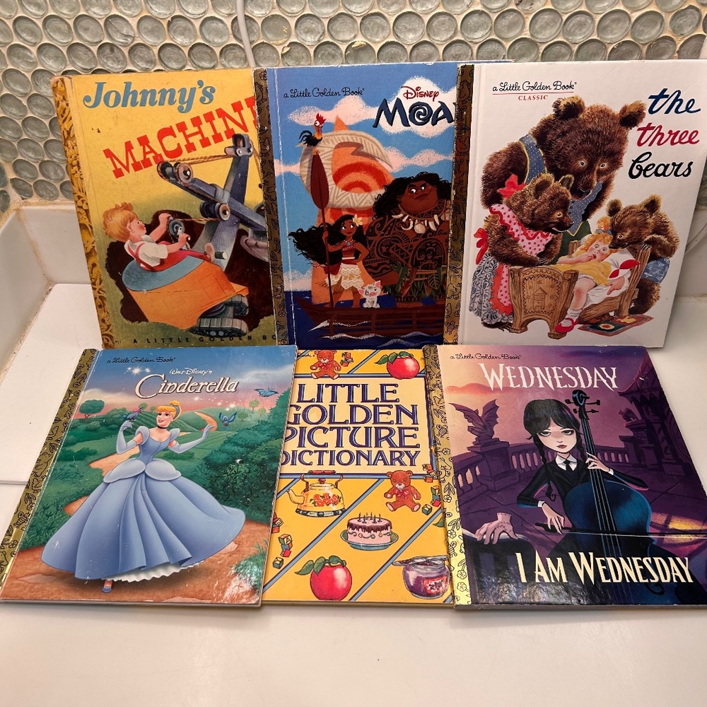 Little Golden Book Lot of 6 Books Mix of Vintage and New